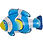 Küçük resim: fish party balloon blue color