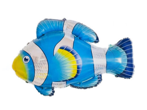 fish party balloon blue color