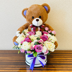 Combo Gifts flower box toys and flower combination