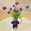 थंबनेल: Purple Tulip in a Vase purple tulip combination in a glass vase