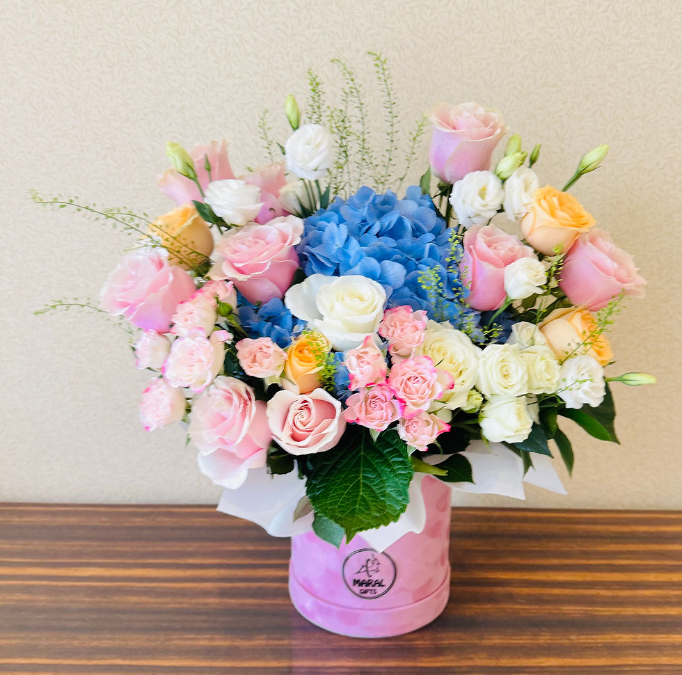 Pastel Color Flower Box