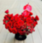 Red flower box for your love ones delivery Dubai