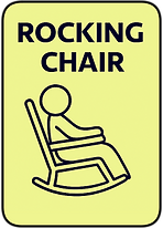 Rocking Chair.
Child sitting in a rocking chair, reflecting a need for soothing, repetitive motion and gentle self-regulation.