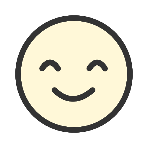 Calm face icon with soft expression