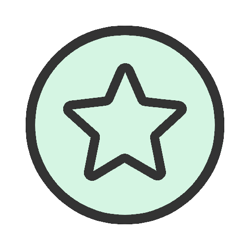 Simple star outline, representing completing the treatment and reaching the end of the process.