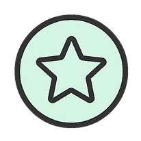 Simple star outline, representing completing the treatment and reaching the end of the process.