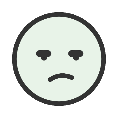 Tired face icon with sleepy expression