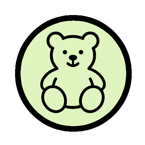 Teddy bear sitting upright, representing having a quiet moment.