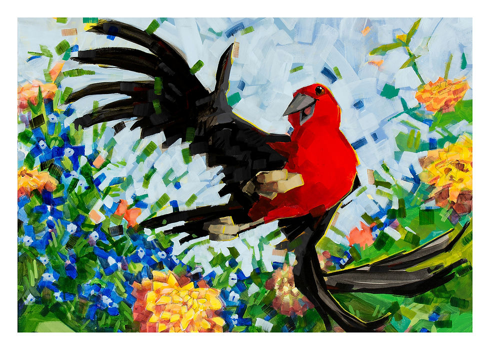 Thumbnail: Scarlet Tanager Joy Greeting Card