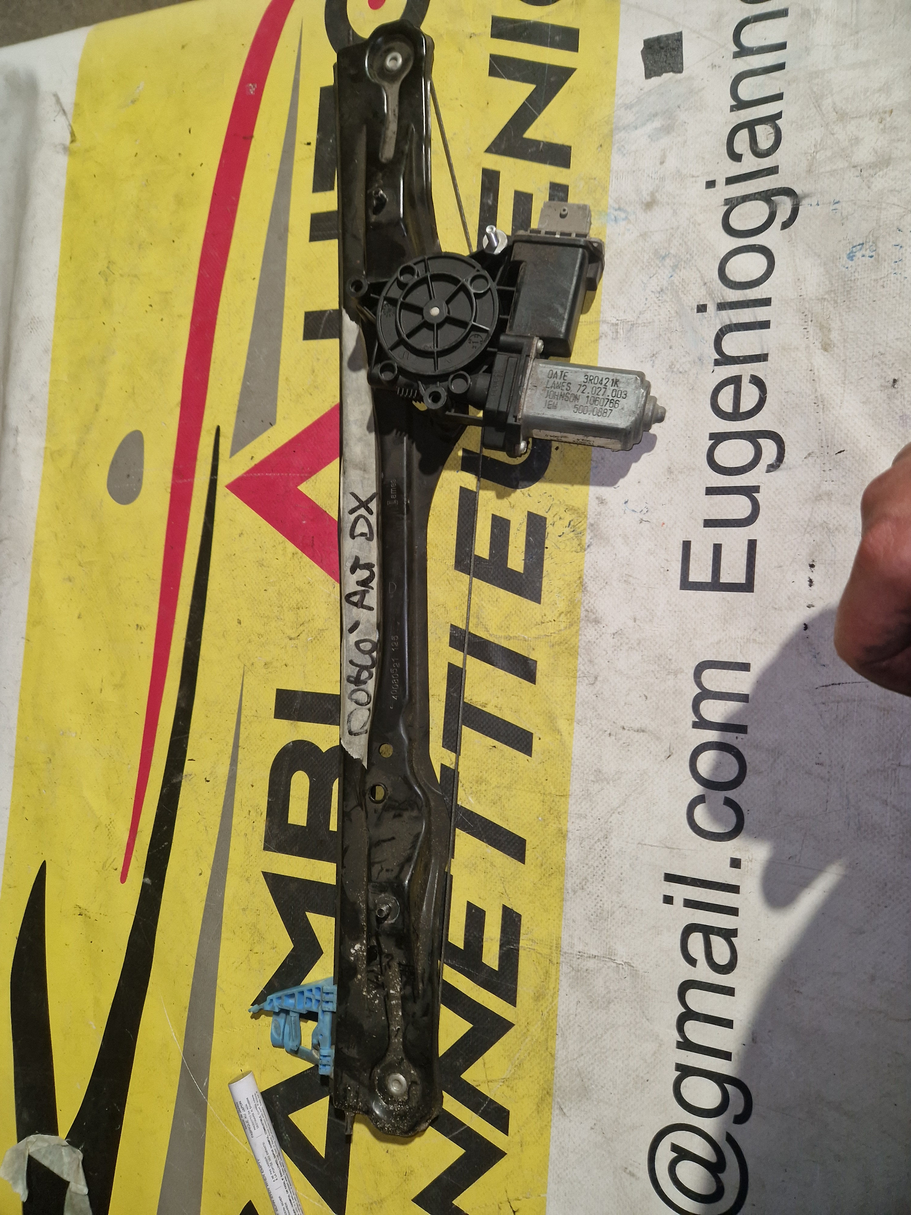 51810879 ALZAVETRO ALZACRISTALLI ANTERIORE DESTRO FIAT DOBLO 2009 IN PO