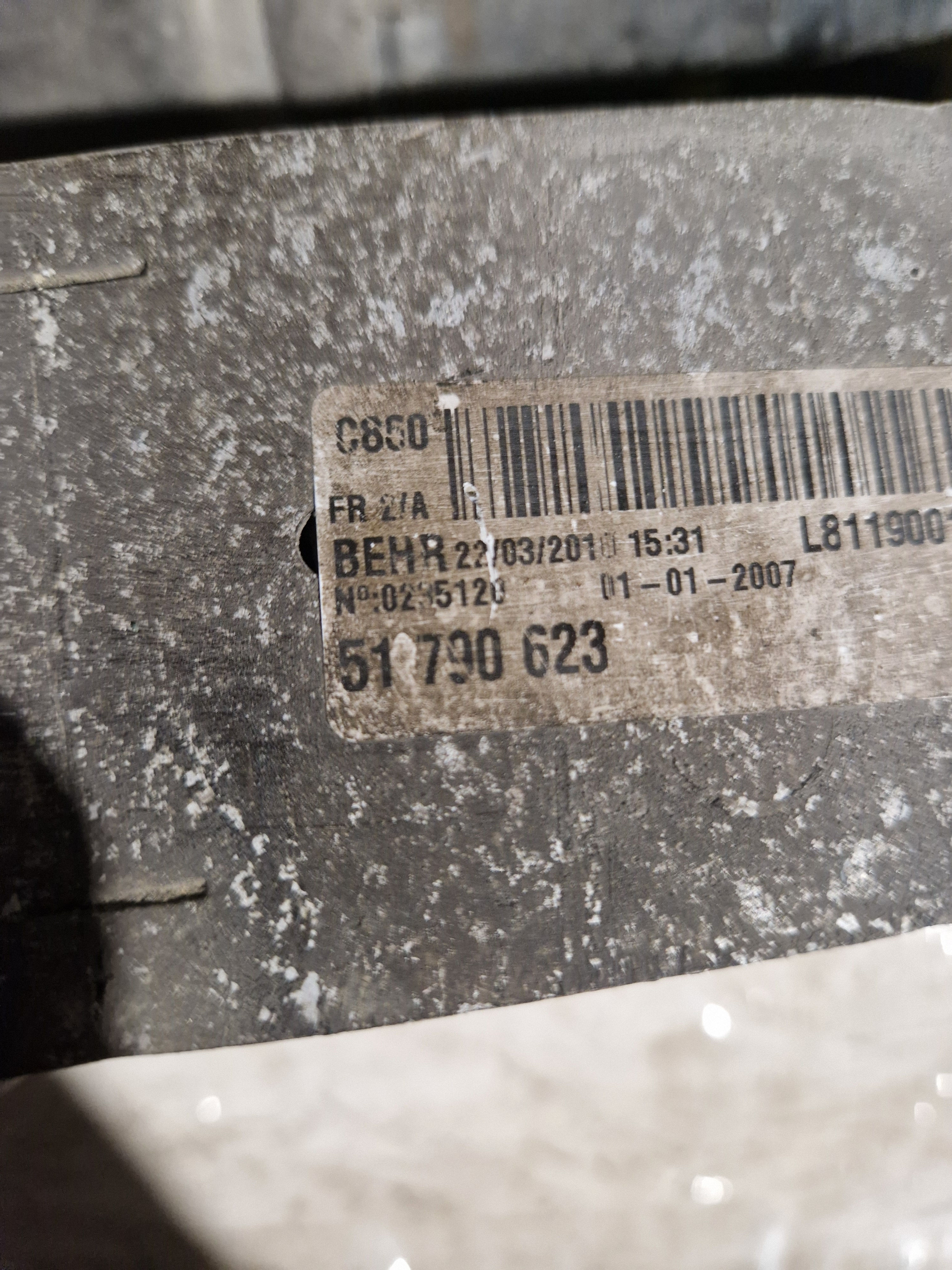 51790623 ORIGINALE radiatore intercooler fiat fiorino