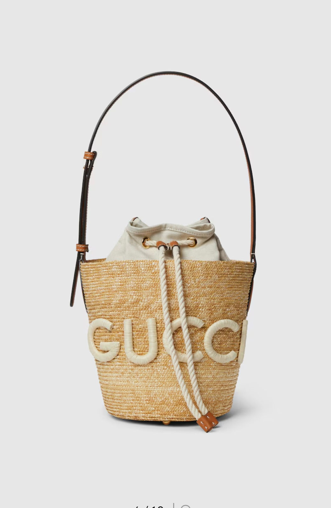 GUCCI - Small Straw Shoulder Bag