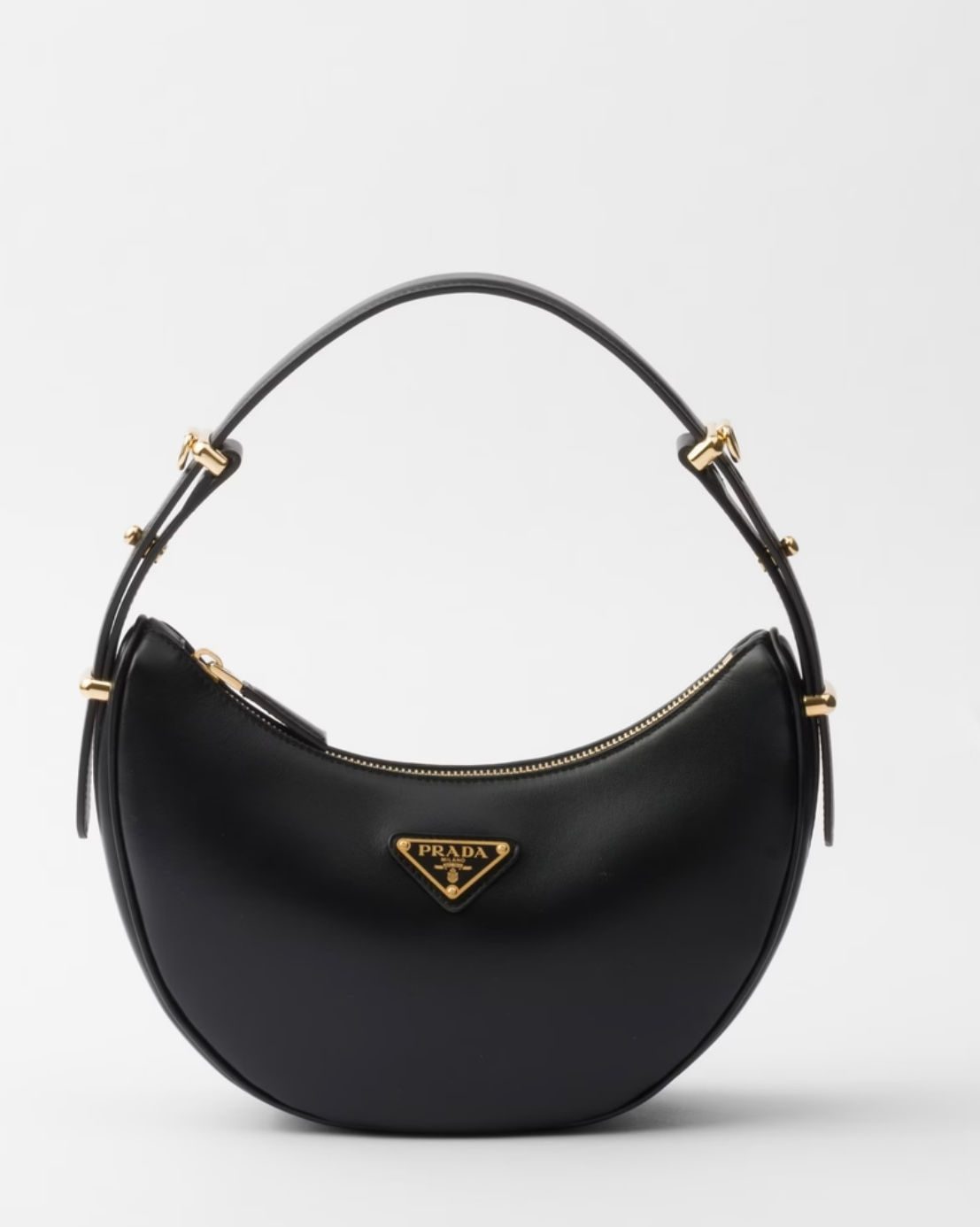 PRADA - Arqué leather shoulder bag