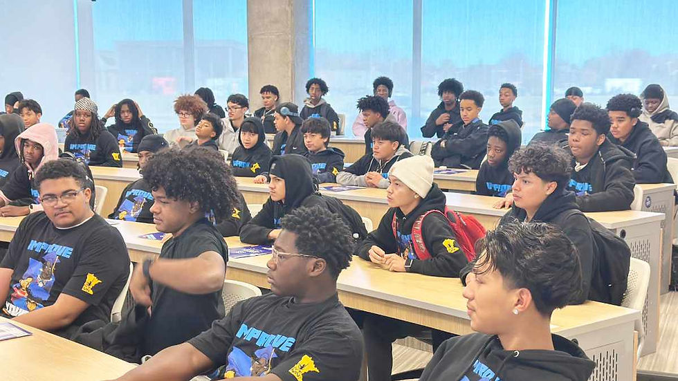 Brothers sat and listened to a student panel at NHCC.