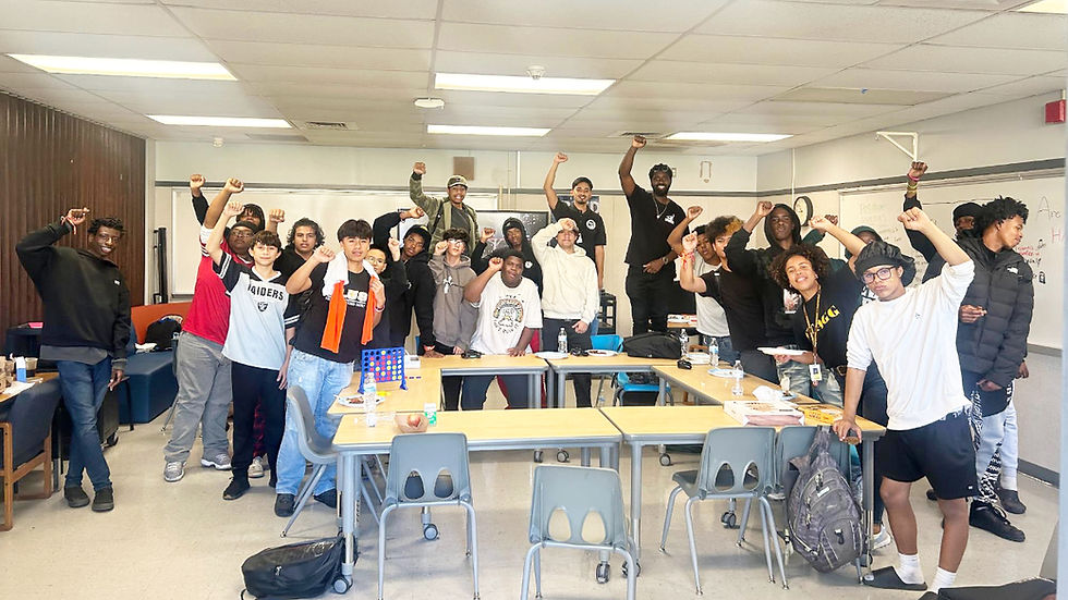 A group photo of all of our new and returning brothers.