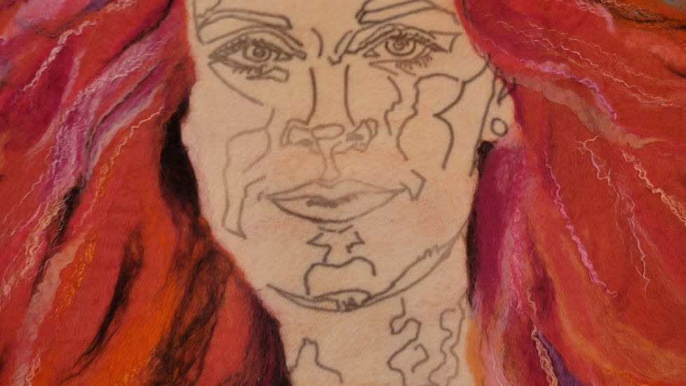 Face shapes have been transfered onto the background.