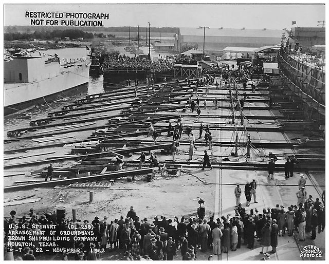 USS Stewart at Houston brown shipping yard