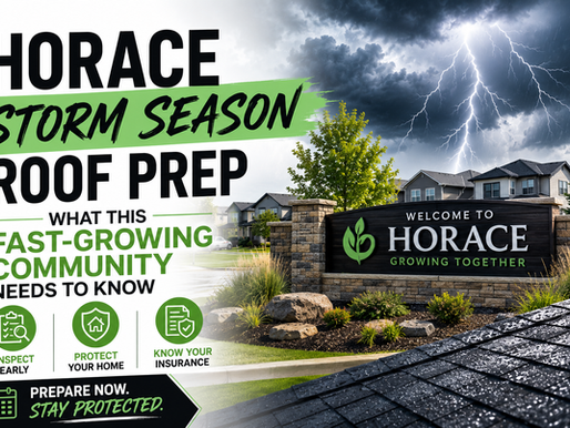 Horace Storm Season Roof Prep: What This Fast-Growing Community Needs to Know