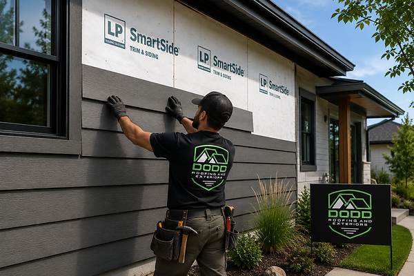New LP SmartSide siding installed on a Boise Idaho home.