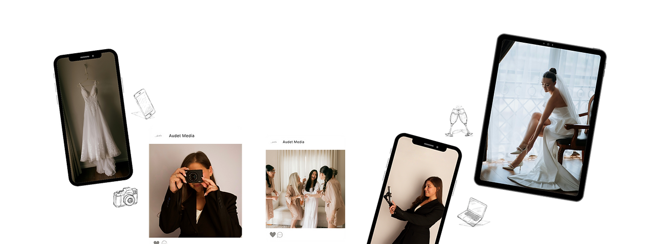 social post photos & iphone photos of bridal content and business woman