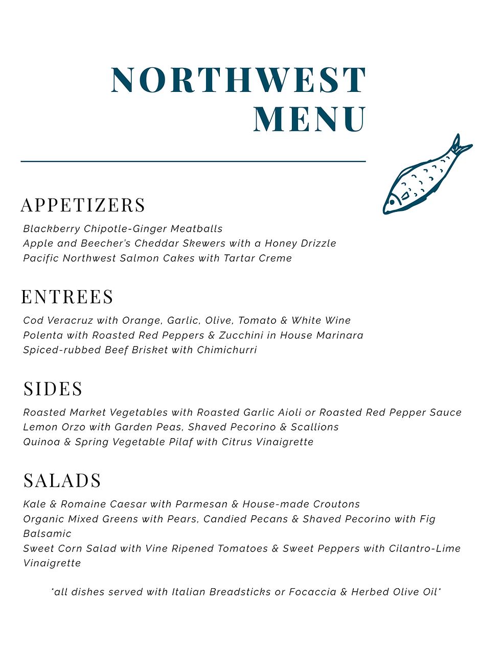 Northwest Menu