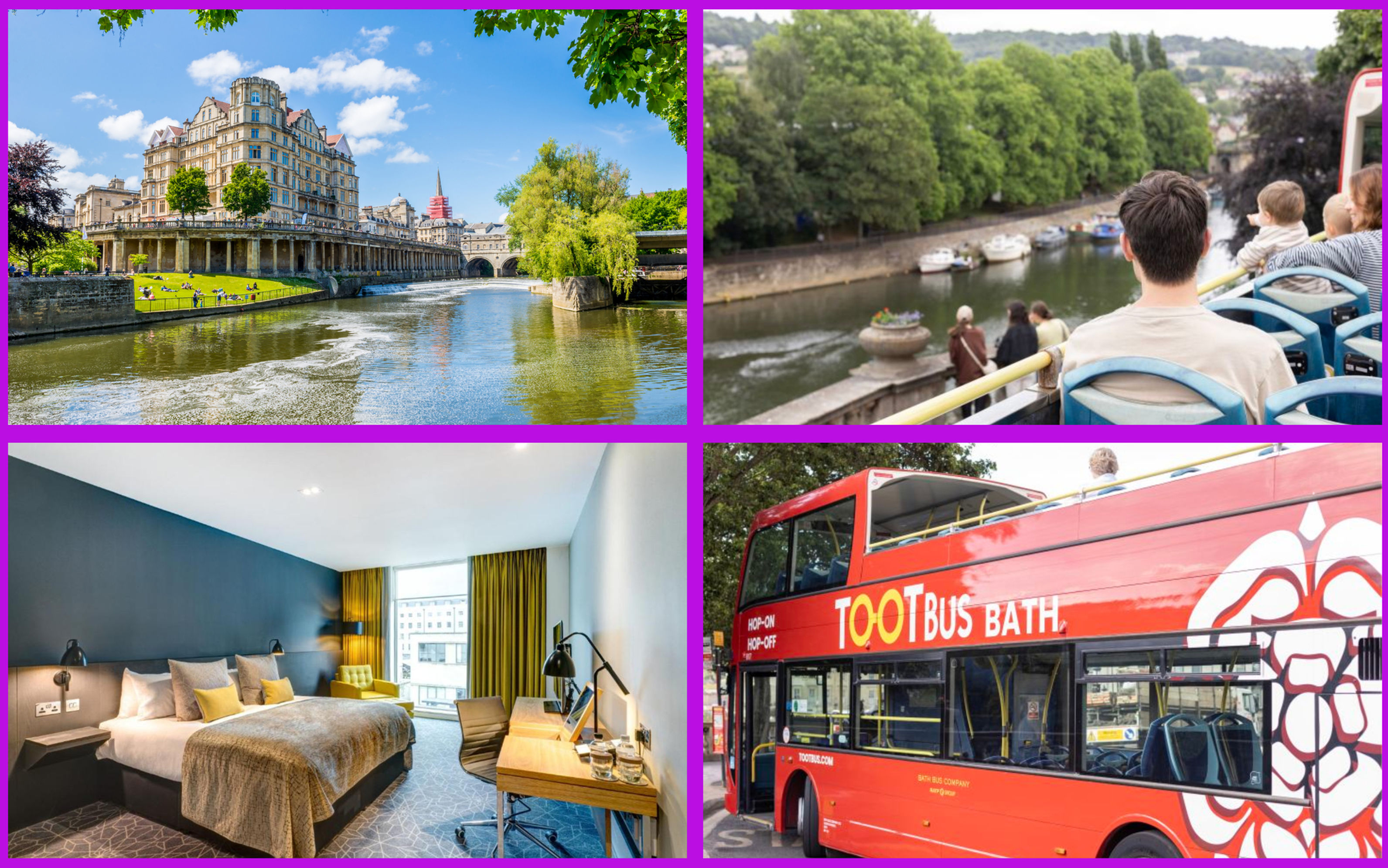 Hop-on Hop-off Bath Tour & Bath City Hotel Break for 2