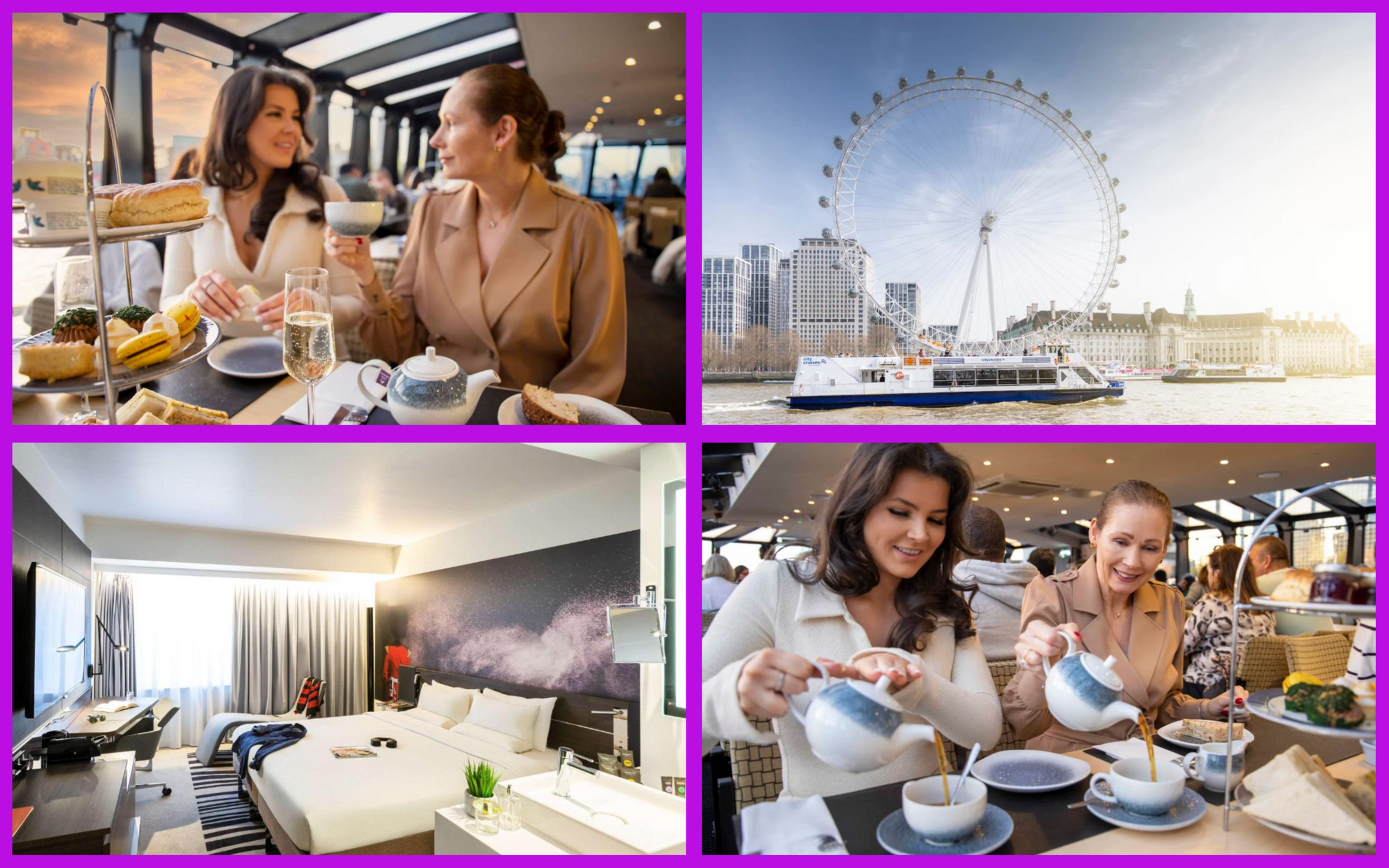 3★ or 4★ London Hotel Stay & Afternoon Tea Cruise on the River Thames for 2