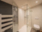 Modern walk-in shower at an adults only retreat France.