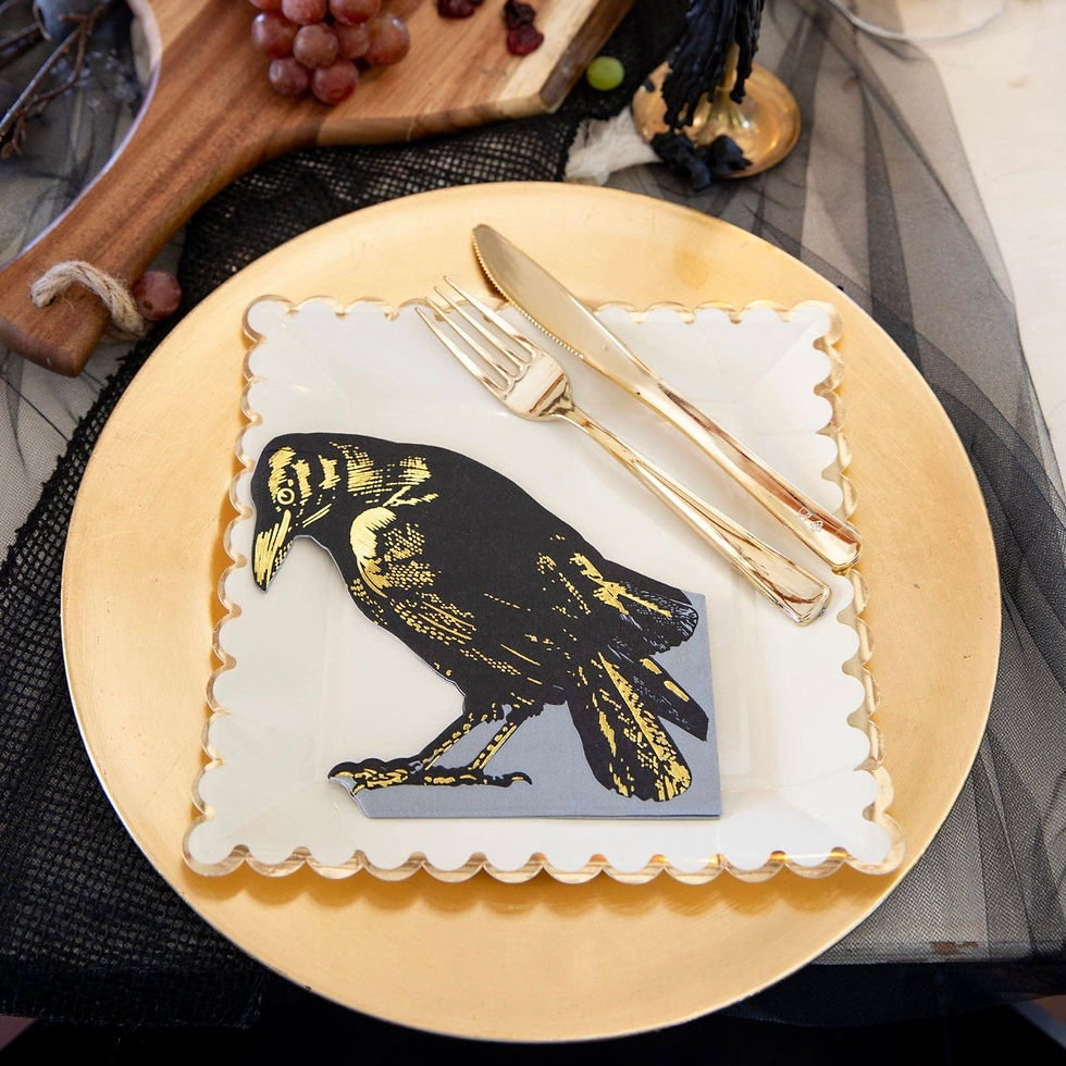 Scary crow napkin 