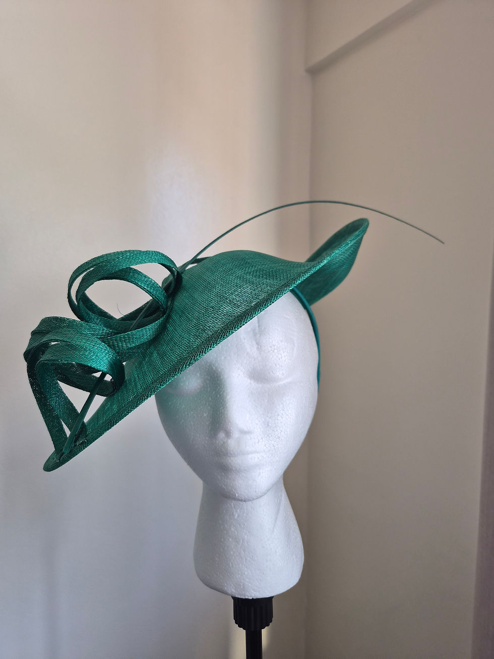 Thumbnail: F104 - Hobbs Emerald Green Sinamay Occasion Hatinator