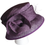 Thumbnail: H39 - Purple Hat with Feather and Rose Detail