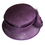 Thumbnail: H39 - Purple Hat with Feather and Rose Detail