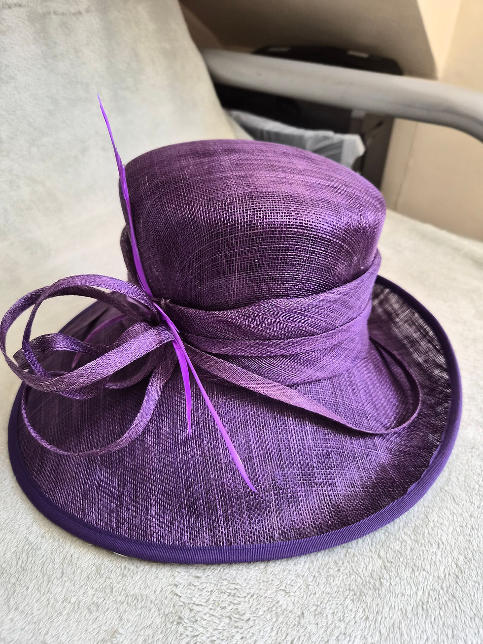 Thumbnail: H134 - Purple Sinamay Occasion Hat