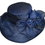 Thumbnail: H52 - Navy Organza Wide Brimmed Hat