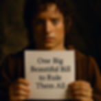 Hobbit holding paper