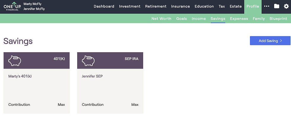 financial savings reports