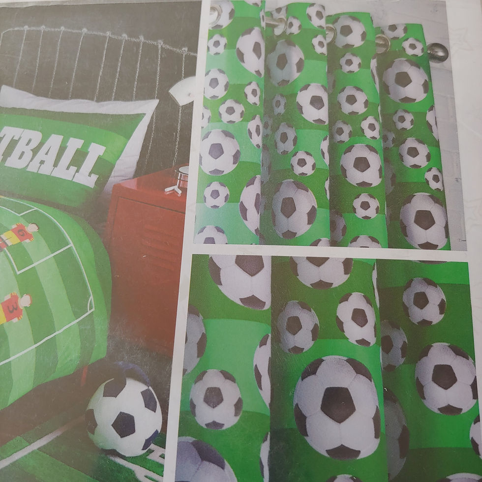 Thumbnail: Boys Football Eyelet Blackout Curtain 66" × 54"