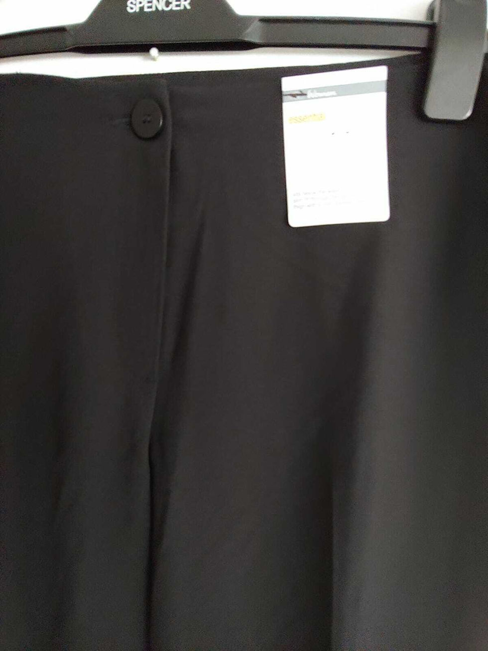 Thumbnail: Ladies/Women's NEW EX M&S BLACK BOOTLEG MID RISE FORMAL TROUSERS Size 14 Long