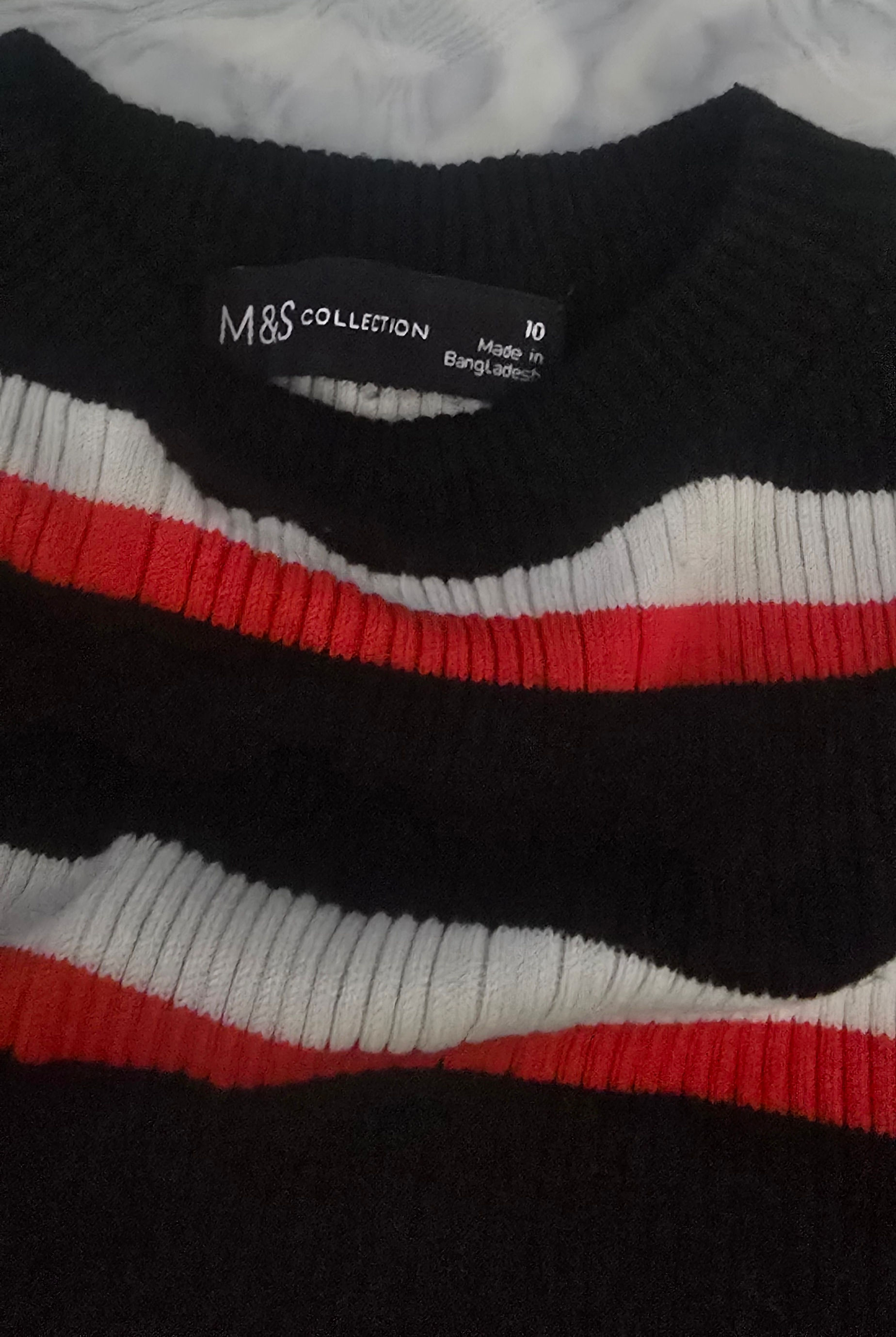 Women's M&S Stripes Multi colour top UK Size 10