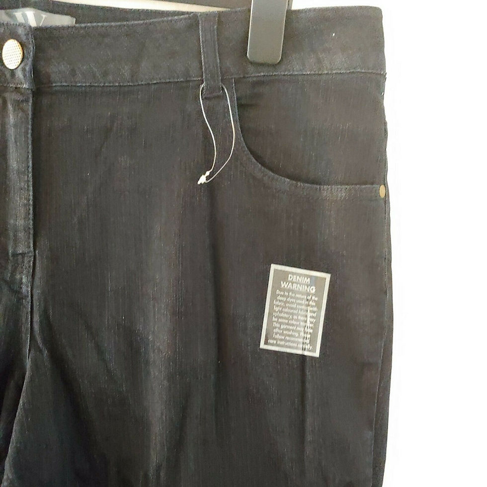 Thumbnail: Brand New Women BHS INDIGO Mix High Rise Denims Straight Leg Trouser UK Size 20