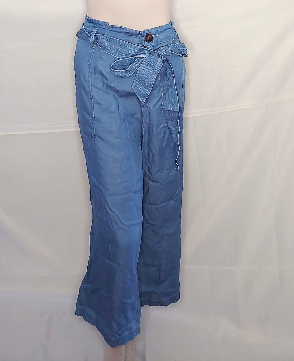 Ladies M&S Light Blue Relaxed fit Trouser UK Size 22
