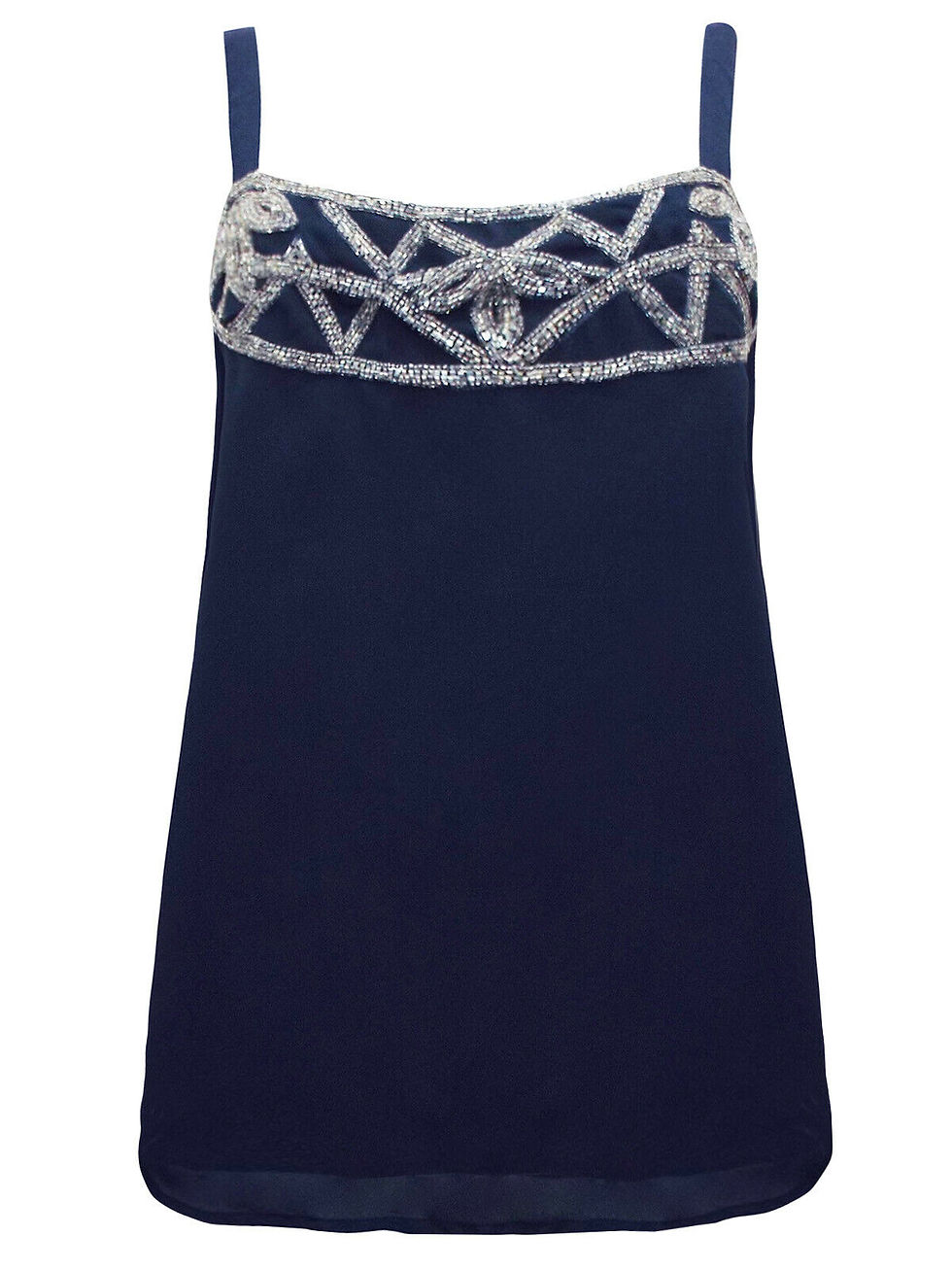 Women's Midnight Velvet NAVY Cami Plus Size 12/14