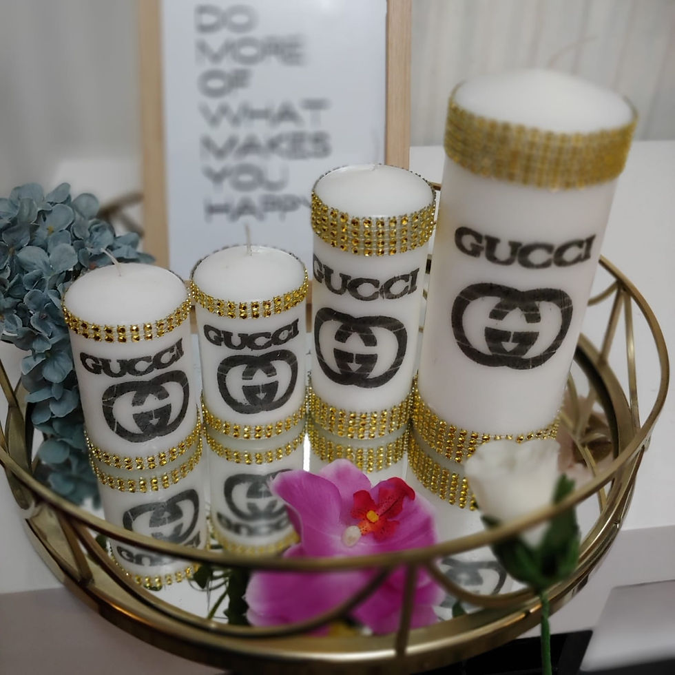 Thumbnail: Custom Designer Inspired gold mirror  Circle tray for home fashion