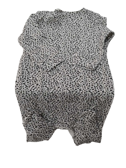 Thumbnail: N£XT WHITE Baby Girls 'Cool Like Mama' Animal Print Sleepsuit
