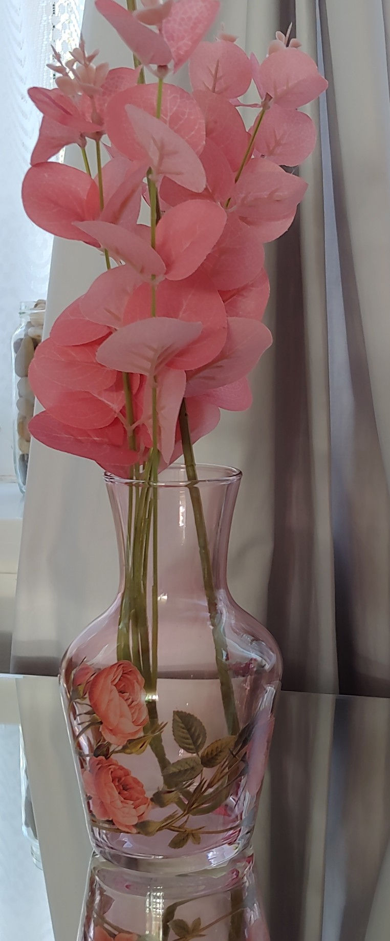 Thumbnail: Vintage LUXURY Floral Glass Vase 16.5cm 