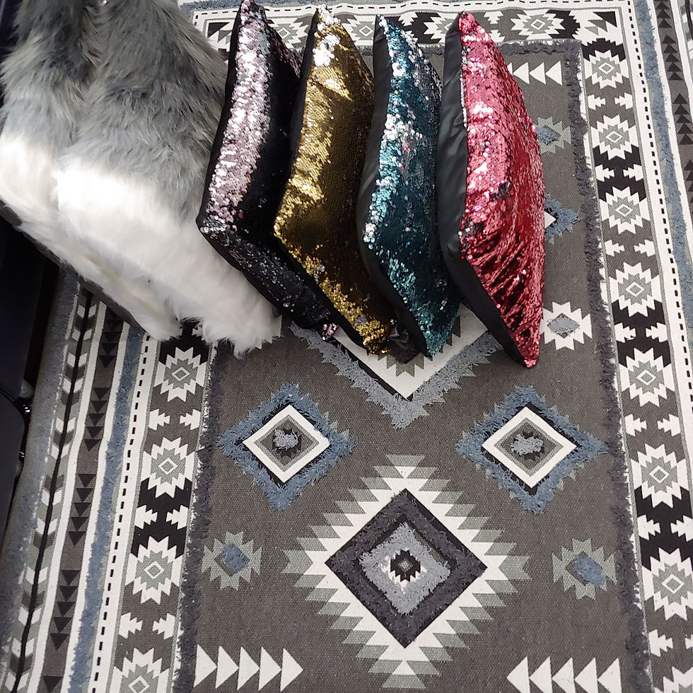 Thumbnail: Cotton Turffed Rug Bohemian Style, Water Resistant, Washable-Natural colour 