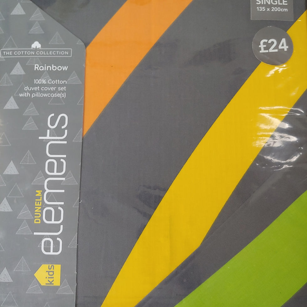 Thumbnail: Rainbow Element Colours Reversible Soft Single  Duvet Cover Set

