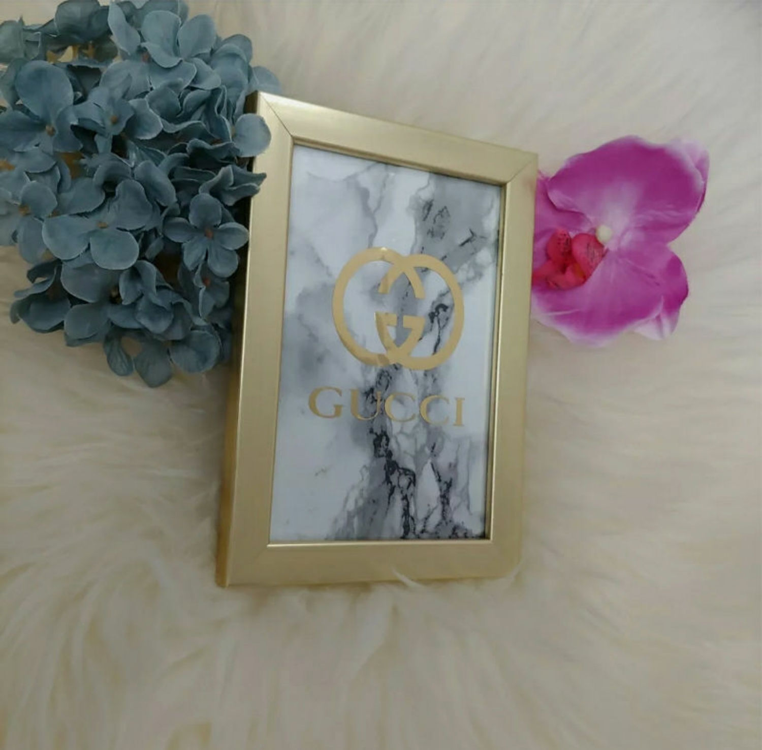 Picture Photo Frame decorative Inspired Handmade Gold/marble frame Size 4"×6"