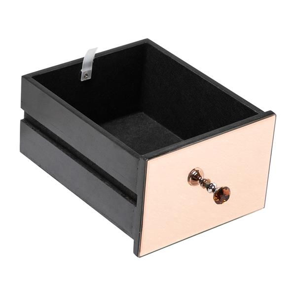 Thumbnail: Modern and Contemporary Mirrored 3-Drawers Nightstand Bedside Table Rose
