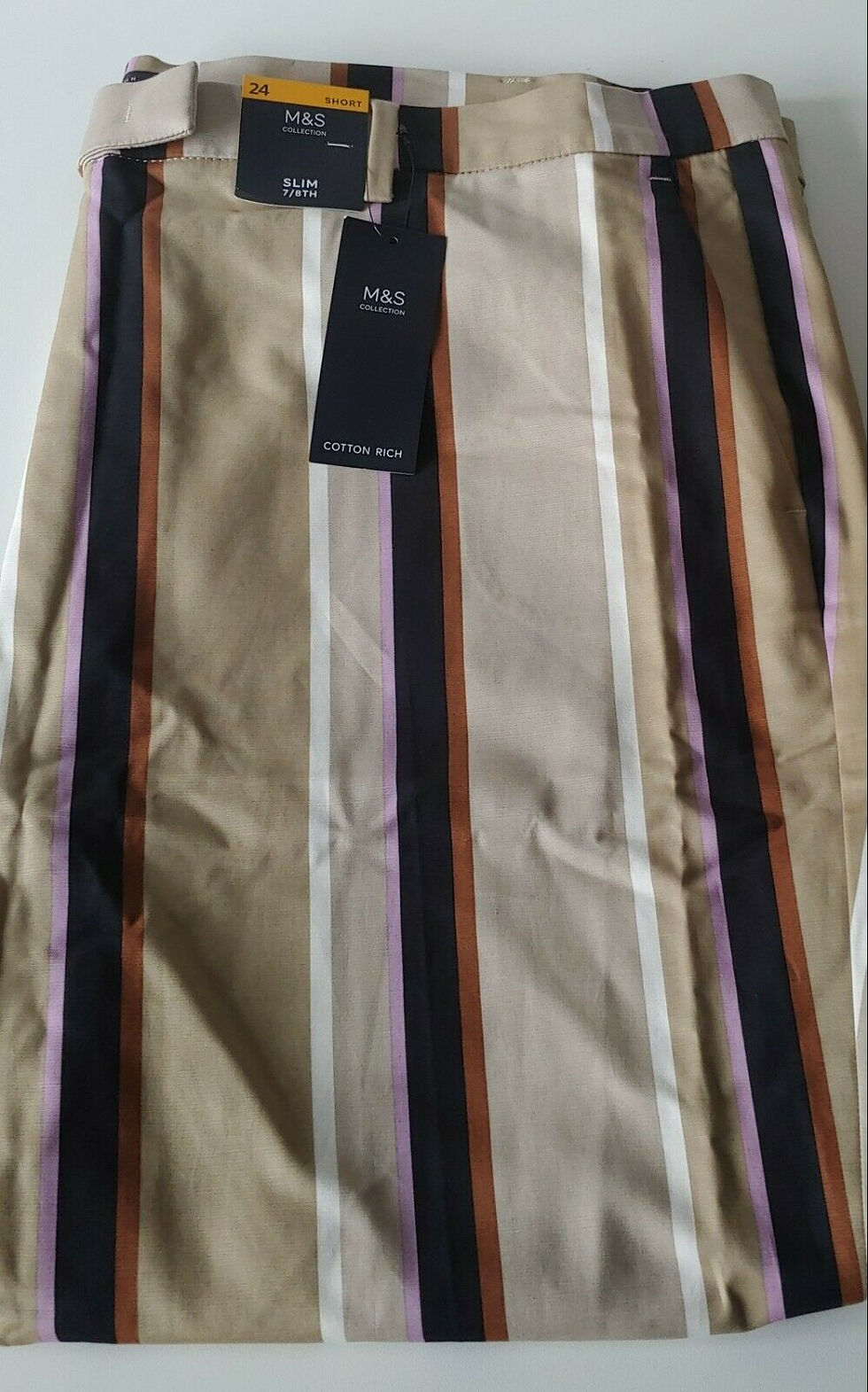 Thumbnail: Women Marks &Spencer Black Mix High Rise SLIM 7/8thb Trousers Size 6 to 24